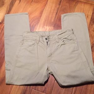 Levi 513 khaki/tan jeans 30x28